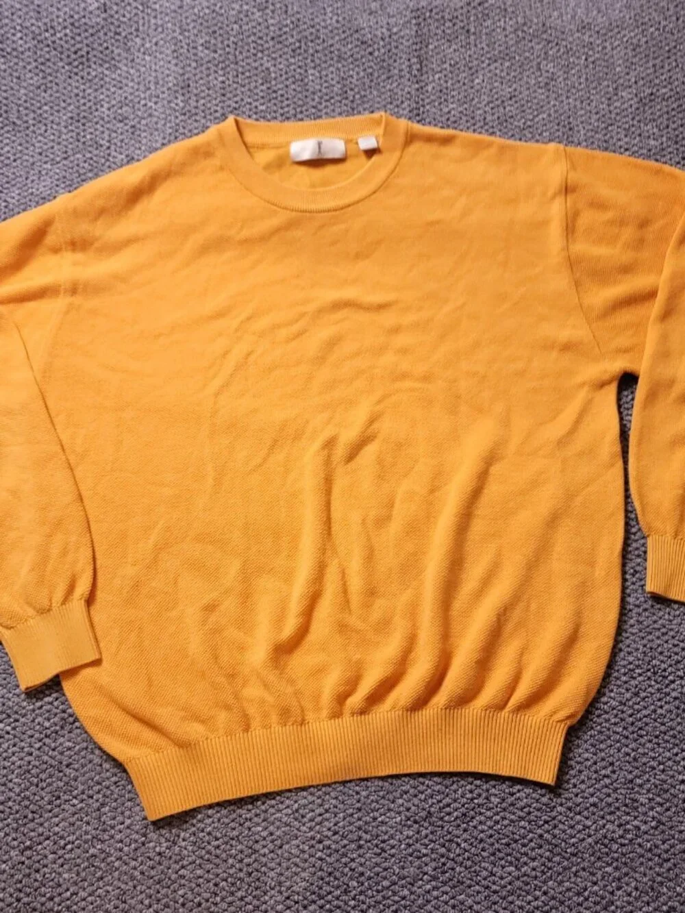 Harry Vardon Golf Sweater Mens XL Orange Ribbed Crewneck Cotton Acrylic Grandpa